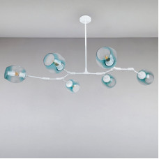 Люстра підвісна Light House LS-15226-6 WH+BL біла