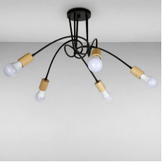 Люстра стельова Light House LS-16266-5 BK чорний