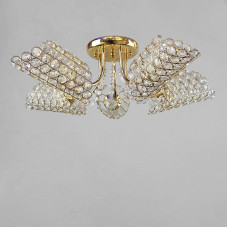 Люстра стельова кришталева Light House NM-15658/5 FGD золото