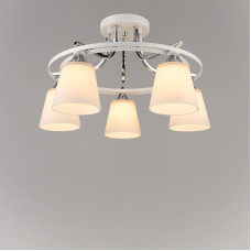Люстра стельова Light House SRS-16387/5 біла + хром Люстра стельова Light House SRS-16387/5 біла + хром