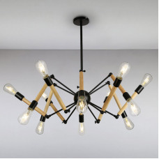 Люстра потолочная паук Light House LS-14643-12 BK черная