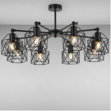 Люстра стельова Light House LS-16093/8 BK чорна