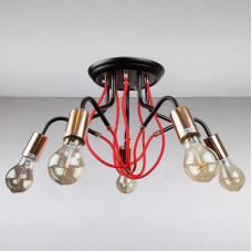 Люстра стельова Light House LS-13429-5 BK+GD чорний
