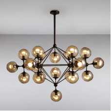 Люстра стельова молекула Light House LS-14875-21 BK+BR чорна