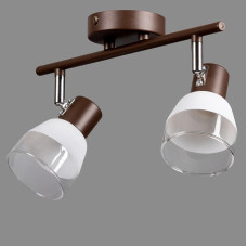 Люстра стельова Light House SH-15402/2 SKFG+CR коричнева