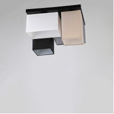 Люстра стельова з абажурами Light House SRS-16333-4G чорний