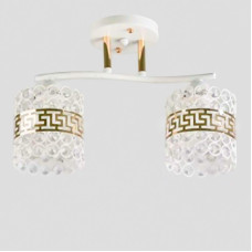Люстра стельова Light House SH-15404/2 WT+FG E27 колір білий із золотом