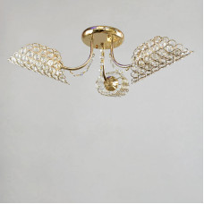 Люстра стельова кришталева Light House NM-15658/3 FGD золото