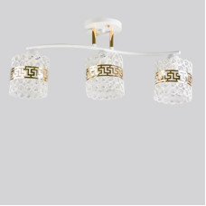 Люстра стельова Light House SH-15404/3 WT+FG колір білий із золотом