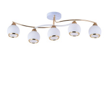 Люстра стельова Light House SRS-16213/5 білий + золото Люстра стельова Light House SRS-16213/5 білий + золото
