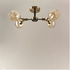 Люстра потолочная молекула Light House SRS-16411/4 бронза + черный