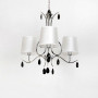 Зображення Люстра підвісна з абажурами Light House SA-16044/3 CR+WT+BK E14 хромИМ Light-Deco