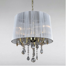 Люстра підвісна з абажуром Light House LS-15254GD-3 GD SILVER золото