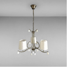 Люстра підвісна з абажурами Light House SA-16044/3A AB+WT+WT E14 бронза
