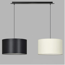 Люстра підвісна з абажурами Light House NM-15293/2E BK+BK+WT чорний