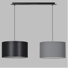 Люстра підвісна з абажурами Light House NM-15293/2F BK+BK+SM E27 TK чорний