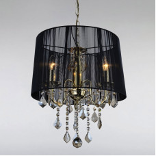 Люстра підвісна з абажуром Light House LS-15254GD-3 GD BLACK золото