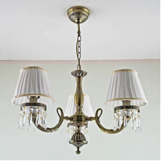 Люстра підвісна з абажурами Light House SR-10321/3P AB WH бронза