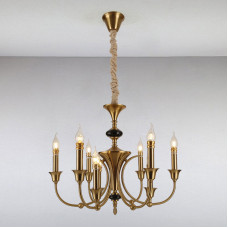 Люстра підвісна свічки Light House LS-13386-6+3 CU бронза