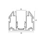 Изображение Магнитный шинопровод для натяжного потолка 70157 LVM Recessed Track 2M ИМ Light-Deco 1 