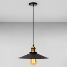 Люстра підвісна Лофт Light House LS-18672-1 BK чорний + бронза, плафон чорний 