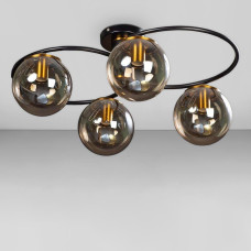 Люстра стельова шар Light House DX-18670-4 BK+DGD 380*510*280 чорний + бронза