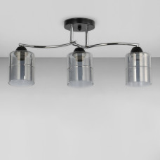 Люстра стельова Light House SC-18668/3 BK+CR 530*130*250 чорна + хром