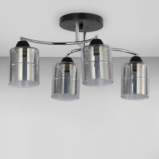 Люстра стельова Light House SC-18668/4 BK+CR 540*340*250 чорна + хром