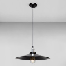 Люстра підвісна Лофт Light House LS-18137-1 BK(400) чорний + хром, плафон чорний 