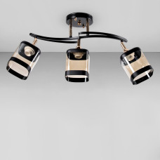 Люстра потолочная Light House SC-18204/3 BK+FG 50*50*26 черный + золото
