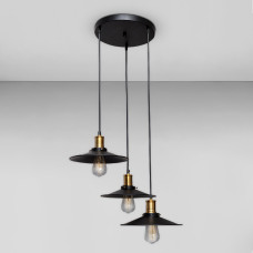 Люстра підвісна Лофт Light House LS-18138-3 BK (300) чорний + бронза