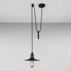 Люстра підвісна Лофт Light House LS-18673F-1G BK(220) підвіс з гирею, чорна