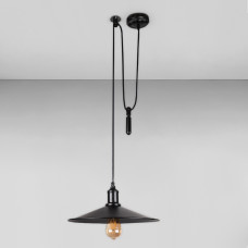 Люстра підвісна Лофт Light House LS-18673F-1G BK(360) підвіс з гирею, чорна