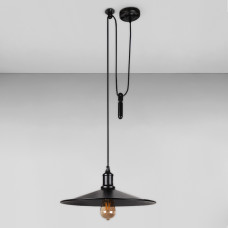 Люстра підвісна Лофт Light House LS-18673F-1G BK(400) підвіс з гирею, чорна