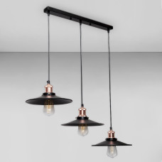 Люстра підвісна Лофт Light House LS-18674-3 BK (500) чорний + золото