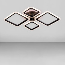 Люстра стельова LED Light House SL-18183/2+2 BK+RGB 96W DIMMER 3000-6000 H130*L700*W510, колір чорний