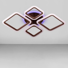 Люстра стельова LED Light House SL-18183/2+2 COFFE+RGB 96W DIMMER 3000-6000 H130*L700*W510, колір кавовий