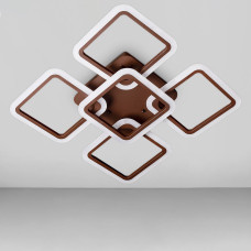 Люстра стельова світлодіодна LED Light House SL-18185/4+1 COFFE 150W DIMMER 3000-6000 H110*L580*W580, колір кавовий