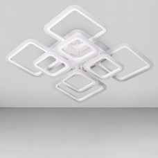 Люстра стельова світлодіодна LED Light House SL-18185/4+4B RGB WT 192W H120*L600*W600, колір білий