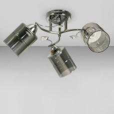 Люстра стельова Light House SC-18693/3 CR 450*180*250 хром, плафон сірий