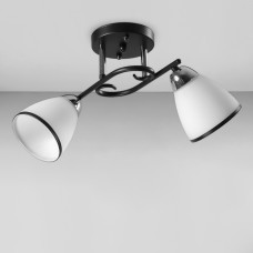 Люстра стельова Light House SC-18696/2 CR+BK 440*150*240 чорний + хром, плафон білий 