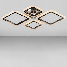 Люстра стельова світлодіодна LED Light House SL-18183/2+2 CR 96W DIMMER 3000-6000 H130*L700*W510, колір хром