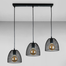 Люстра підвісна лофт Light House LS-18454F-3 BK (500) чорна