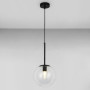 Зображення Люстра підвісна куля Light House LS-17159-1 BK+CL чорна, плафон прозорий  ИМ Light-Deco 