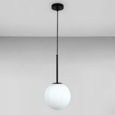Люстра підвісна куля Light House LS-17159-1 BK+WH чорна, плафон білий 