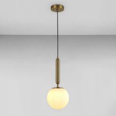 Люстра підвісна куля Light House LS-17183-1 BRZ+WH бронза, плафон білий