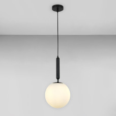 Люстра підвісна куля Light House LS-17184-1 BK+WH чорна, плафон білий 