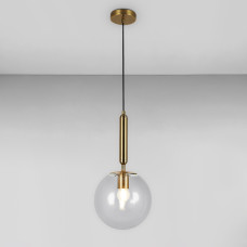Люстра підвісна куля Light House LS-17184-1 BRZ+CL бронза, плафон прозорий 