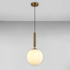 Люстра підвісна куля Light House LS-17184-1 BRZ+WH бронза, плафон білий