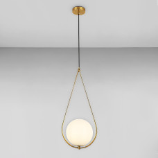 Люстра підвісна куля Light House LS-17188-1 BRZ+WH бронза, плафон білий